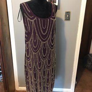 Flapper look cocktail dress.